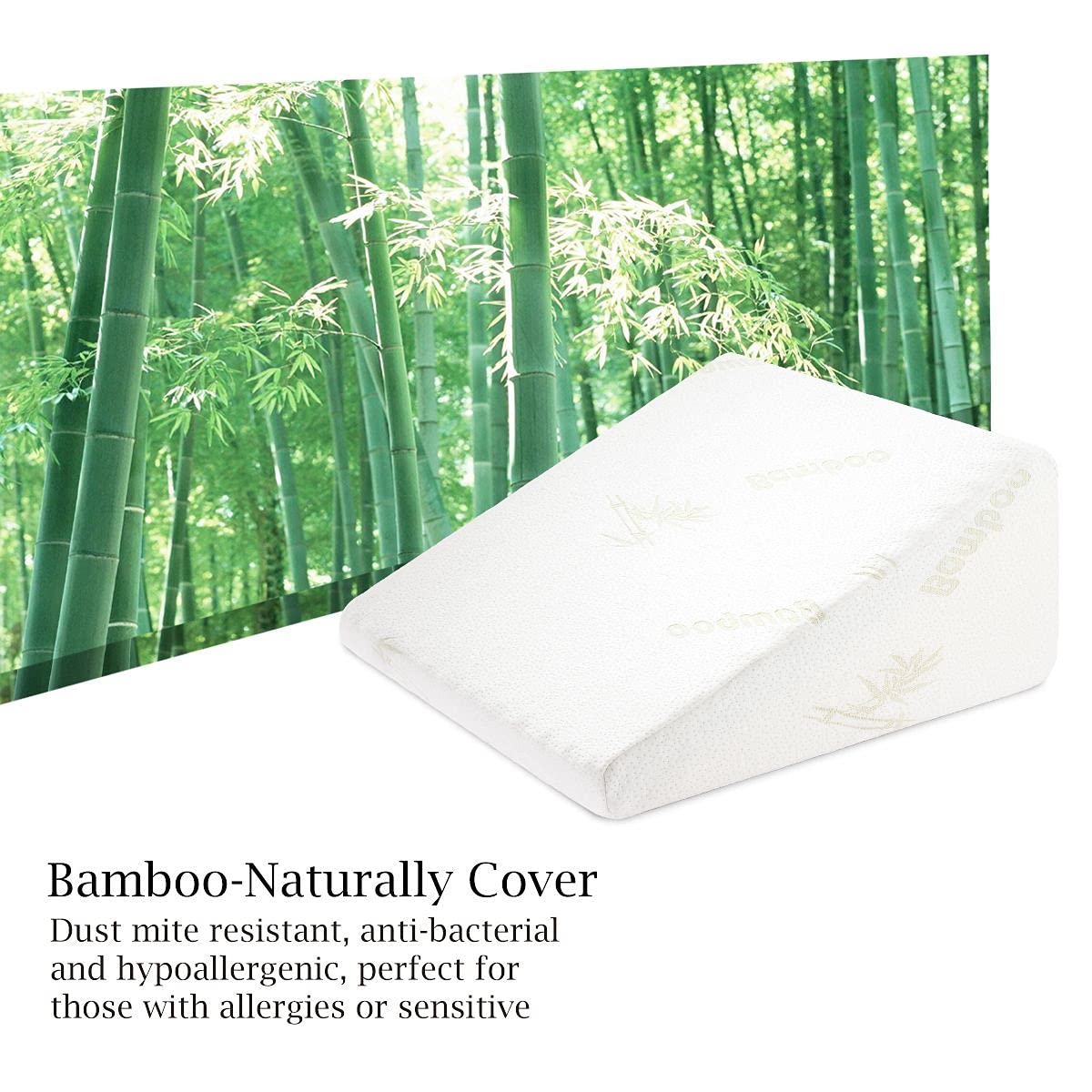 Wedge Pillow Back & Leg Support Gel Memory Foam