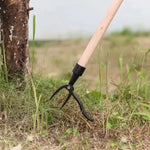Weed Puller Upright Stainless Steel Prongs Foot Pedal