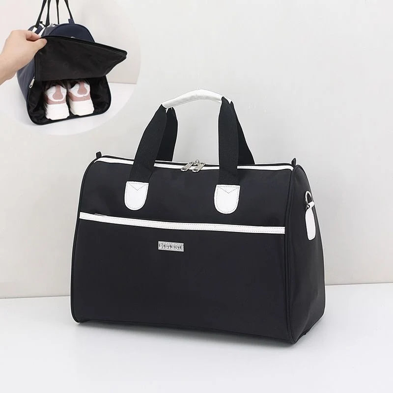 Weekender Duffel Bag Elephant Print & Detachable Shoulder Strap