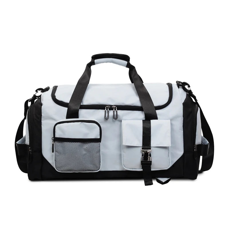 Weekender Duffel Bag Water-Resistant Multi-Compartment Padded Shoulder Strap