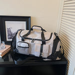 Weekender Duffel Bag Water-Resistant Multi-Compartment Padded Shoulder Strap