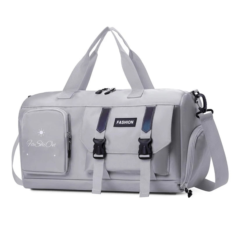 Weekender Duffel Bag Water-Resistant Multiple Compartments Adjustable Strap