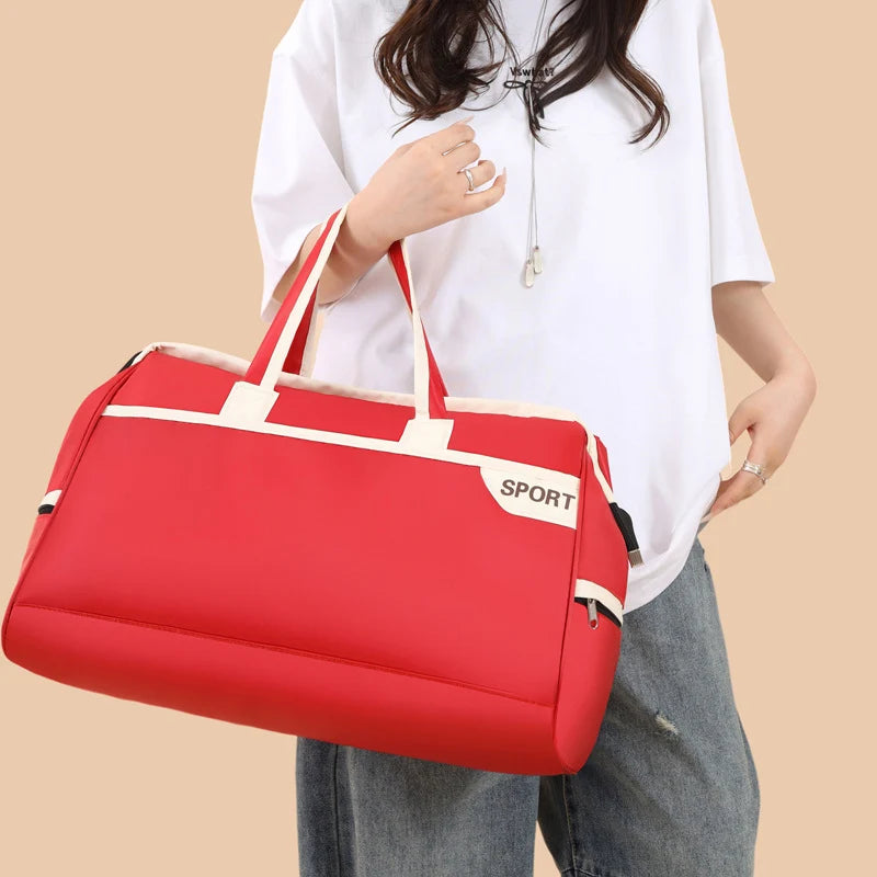 Weekender Duffel Bag Water-Resistant Multiple Pockets & Adjustable Strap