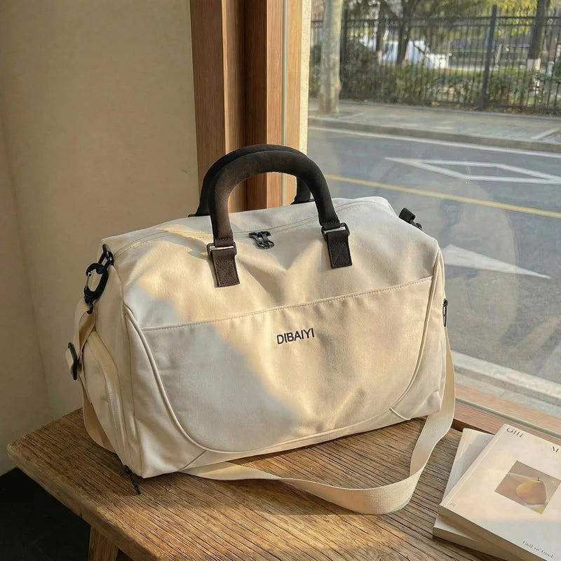 Weekender Duffel Bag Water-Resistant Multiple Pockets & Padded Strap