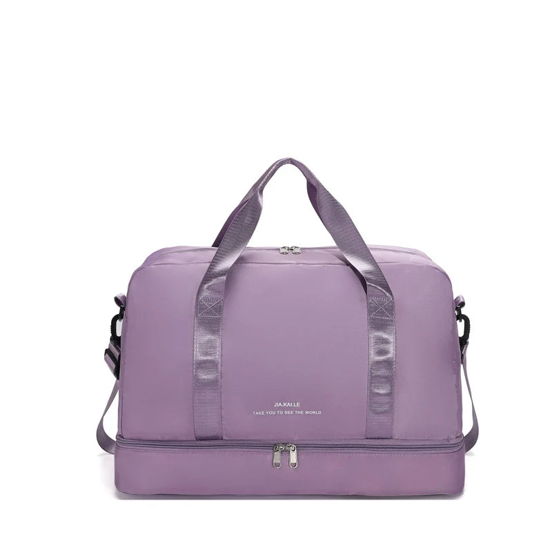 Weekender Duffle Multi-Pocket Water-Resistant Padded Handles & Adjustable Strap