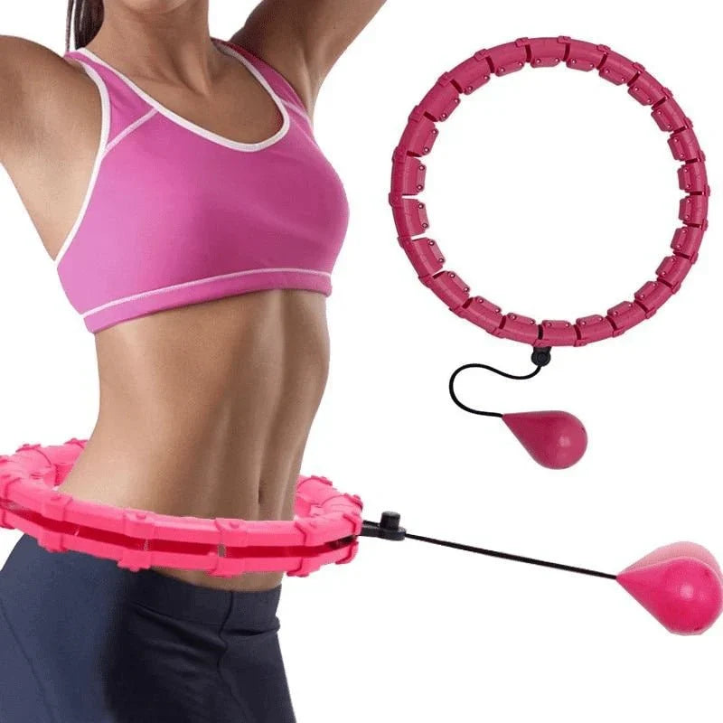 Weighted Hula Hoop Adjustable Sections & Auto-Spin Ball
