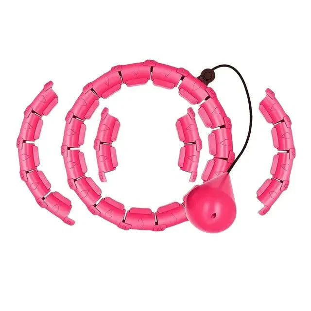 Weighted Hula Hoop Adjustable Sections & Auto-Spin Ball