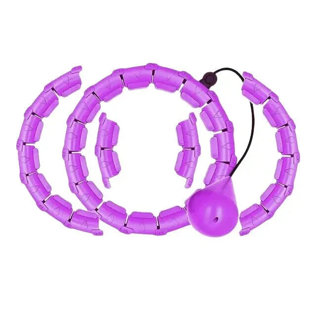 Weighted Hula Hoop Adjustable Sections & Auto-Spin Ball