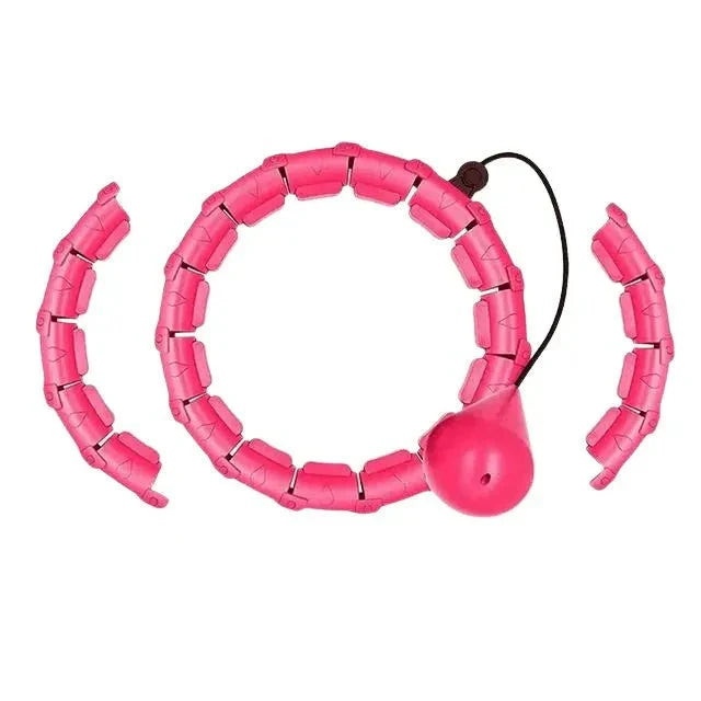 Weighted Hula Hoop Adjustable Sections & Auto-Spin Ball