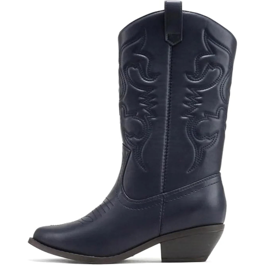 Western Boots Knee-High Pointed Toe Cushioned Insole