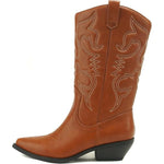 Western Boots Knee-High Pointed Toe Cushioned Insole