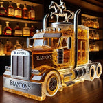 Whiskey Decanter Semi-Truck Design Glass 13 Oz