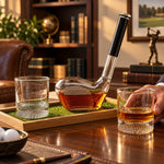 Whiskey Decanter Set Golf Club Design & Wooden Tray