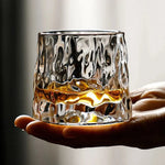 Whiskey Glasses Rotating Lead-Free Crystal Dishwasher-Safe