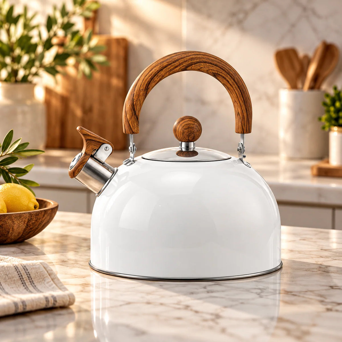 Whistling Kettle Stainless Steel Stovetop 2.64 Qt
