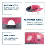 Wide Brim Sun Hat UPF50+ Ponytail Hole Packable