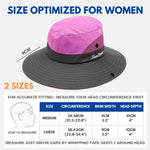 Wide Brim Sun Hat UPF50+ Ponytail Hole Packable