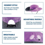 Wide Brim Sun Hat UPF50+ Ponytail Hole Packable
