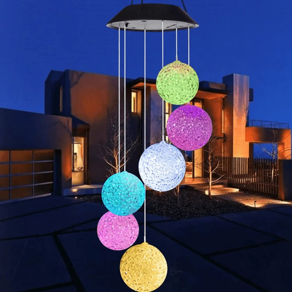 Wind Chime Lights Solar-Powered Color-Changing LED Weatherproof