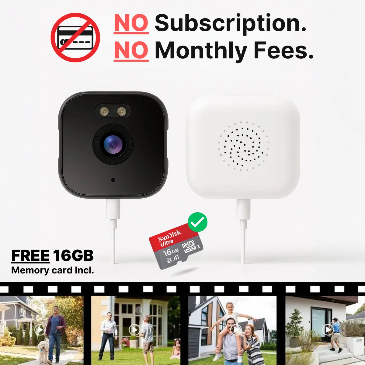 Window-Mounted Security Camera 2K Wi-Fi Night Vision