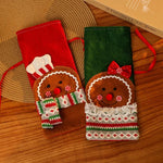 Wine Bottle Cover Felt Slip-On Gingerbread Design