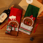 Wine Bottle Cover Felt Slip-On Gingerbread Design