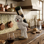 Wine Bottle Holder Resin Sculpted Puppy Decorative Display