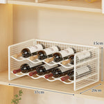 Wine Bottle Rack Powder-Coated Iron Space-Saving