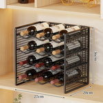 Wine Bottle Rack Powder-Coated Iron Space-Saving