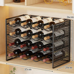 Wine Bottle Rack Powder-Coated Iron Space-Saving