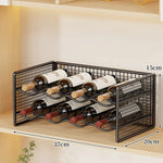 Wine Bottle Rack Powder-Coated Iron Space-Saving