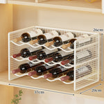 Wine Bottle Rack Powder-Coated Iron Space-Saving