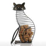Wine Cork Holder Metal Cat-Shaped Tabletop Display