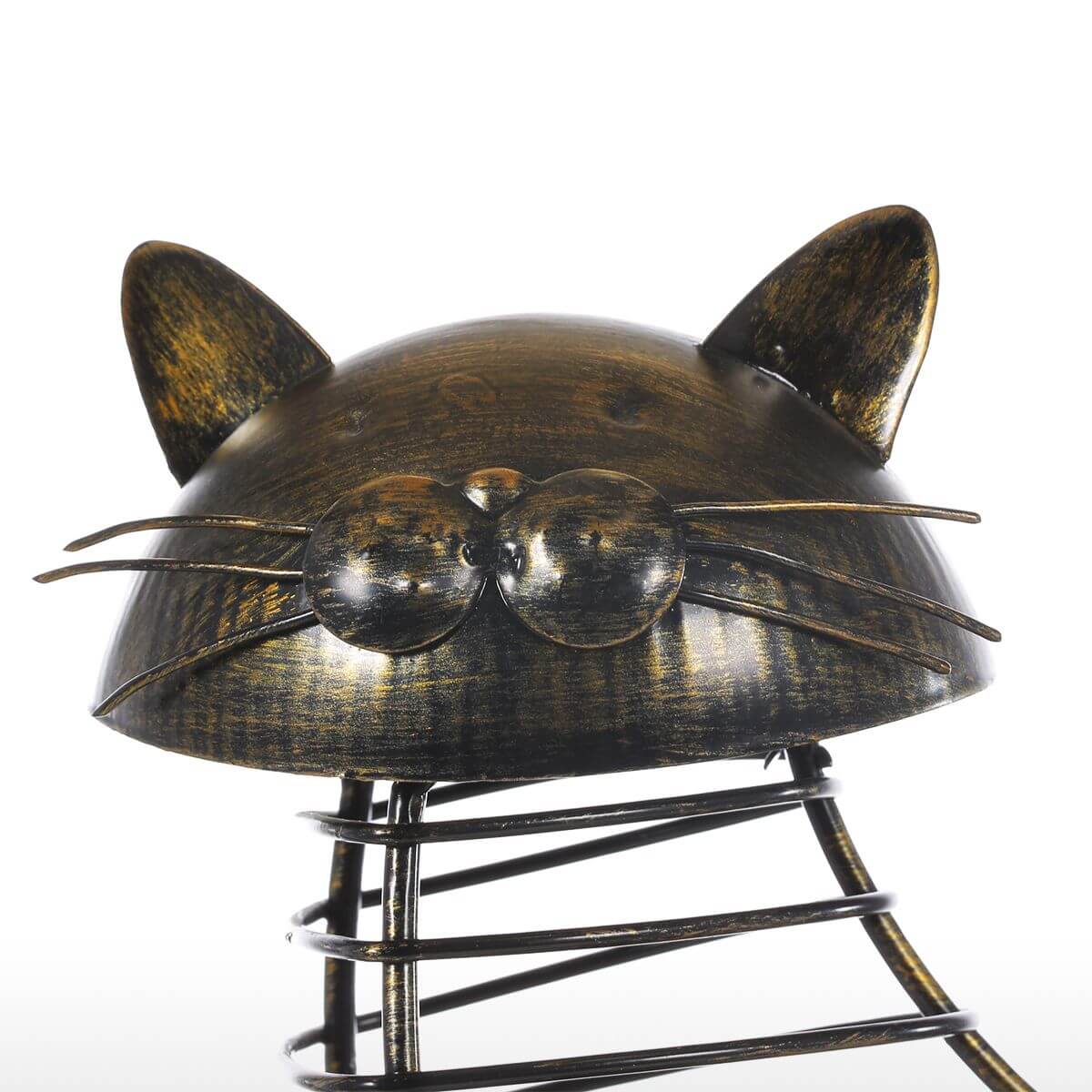 Wine Cork Holder Metal Cat-Shaped Tabletop Display