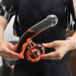 Wine Decanter Curved Glass Aerating Design