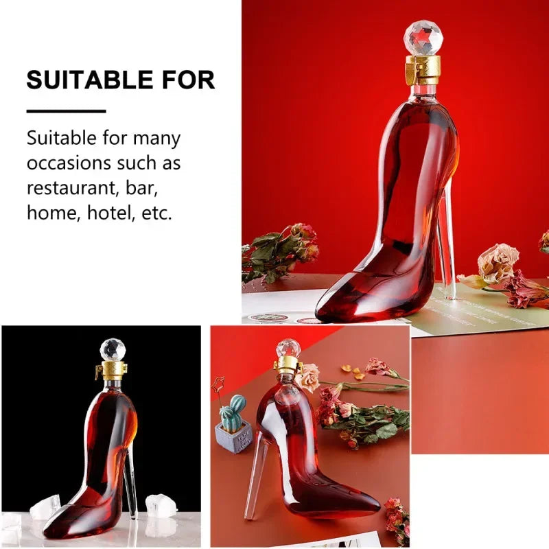 Wine Decanter High Heel Design Borosilicate Glass Aeratingскага