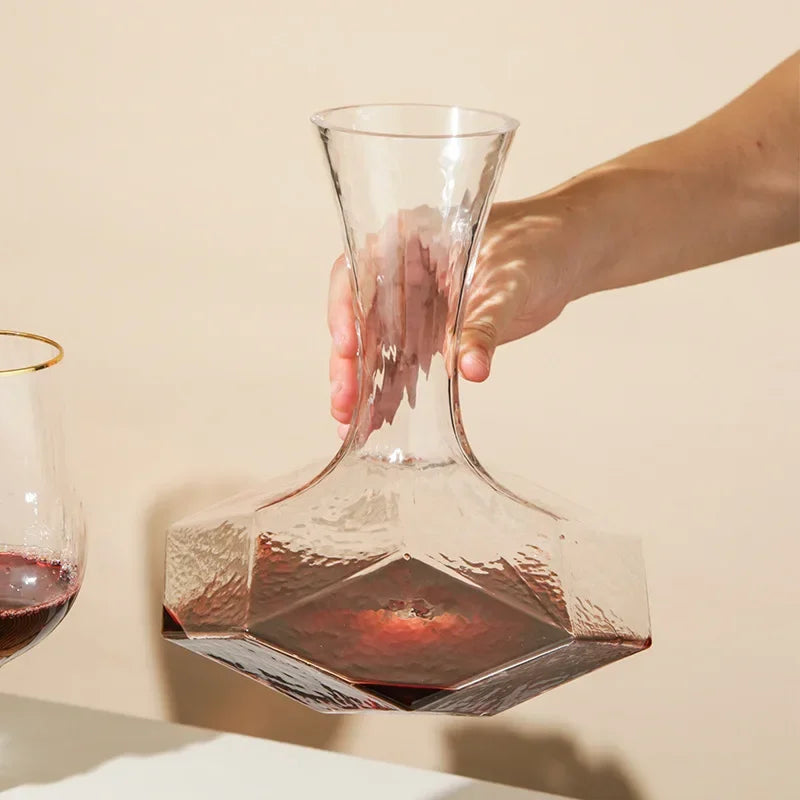 Wine Decanter Lead-Free Crystal Faceted 1450ml