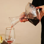 Wine Decanter Lead-Free Crystal Faceted 1450ml