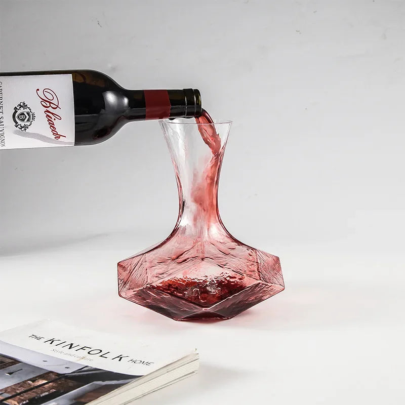 Wine Decanter Lead-Free Crystal Faceted 1450ml