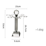 Wine Glass Holder Rotating Crystal Glass & Acrylic