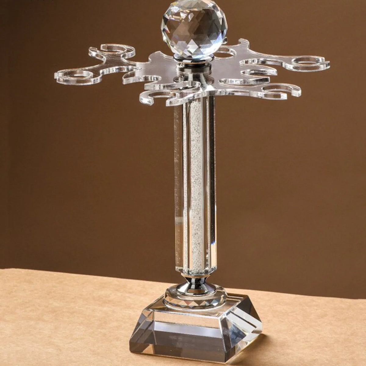 Wine Glass Holder Rotating Crystal Glass & Acrylic