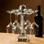 Wine Glass Holder Rotating Crystal Glass & Acrylic
