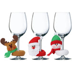Wine Glass Marker Reindeer Design Non-Slip Felt