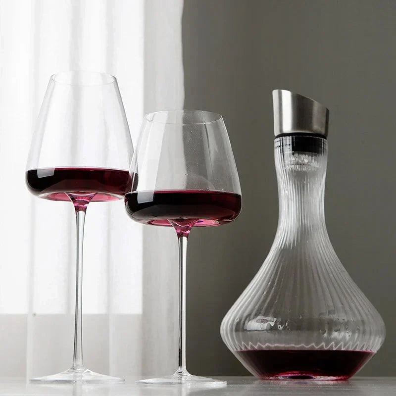 Wine Glasses Handmade Lead-Free Crystal Balanced Stems