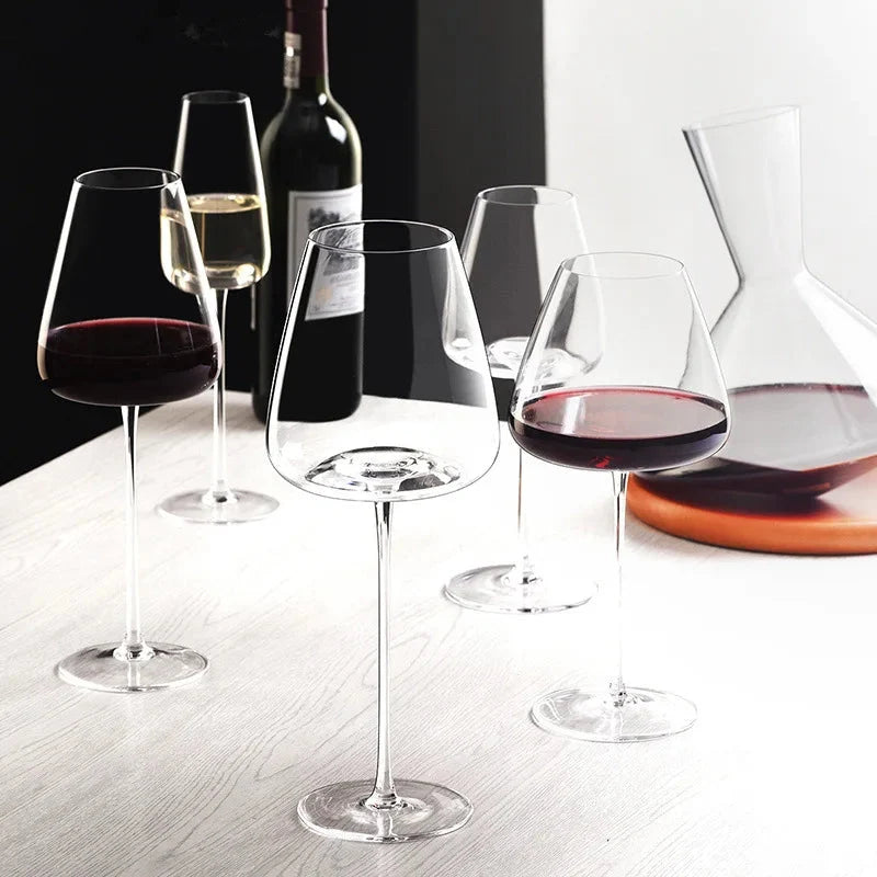 Wine Glasses Handmade Lead-Free Crystal Balanced Stems
