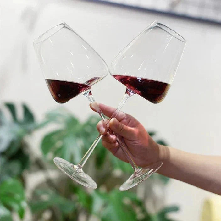 Wine Glasses Handmade Lead-Free Crystal Balanced Stems
