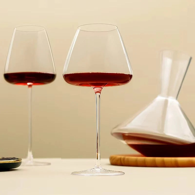 Wine Glasses Handmade Lead-Free Crystal Balanced Stems