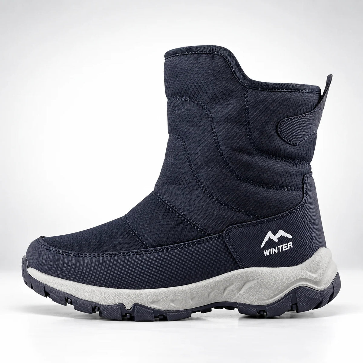 Winter Boots Water-Repellent Plush Lined Side Zipper Non-Slip Sole