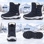 Winter Boots Water-Repellent Plush Lined Side Zipper Non-Slip Sole