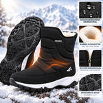 Winter Boots Water-Repellent Plush Lined Side Zipper Non-Slip Sole